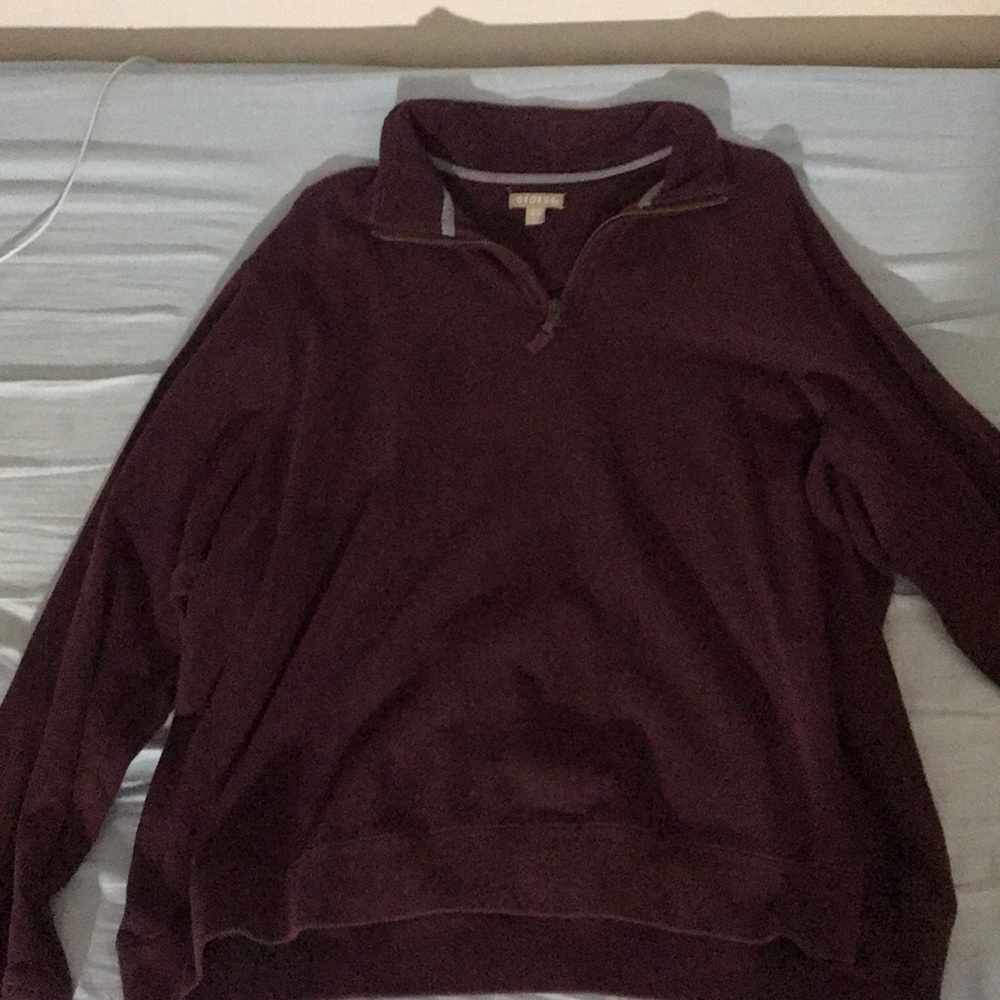 Red Quarter Zip sweatshirt